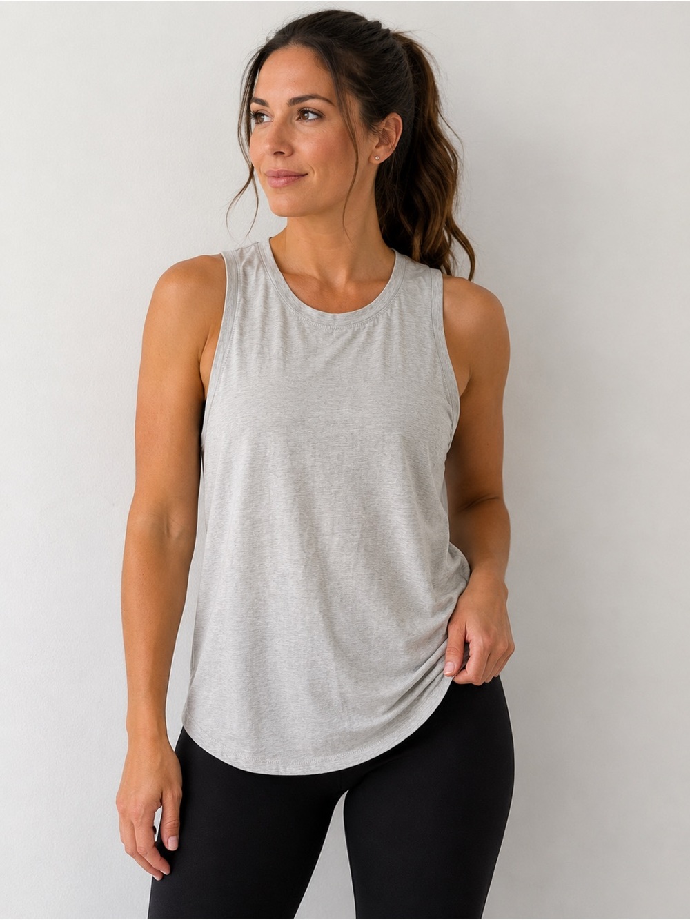 Kyodan Heather Gray Muscle Tank Top‎ Women’s Sleeveless Athletic Workout Large
